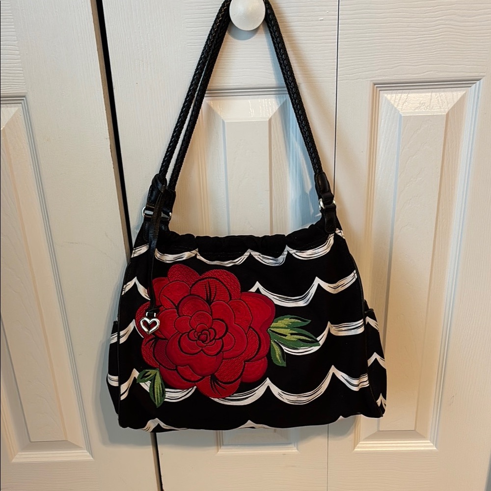 Brighton Black and Red Floral Bag - Picture 12 of 13